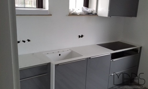 Ahaus Silestone Arbeitsplatten und Glasrückwände Eternal Calacatta Gold