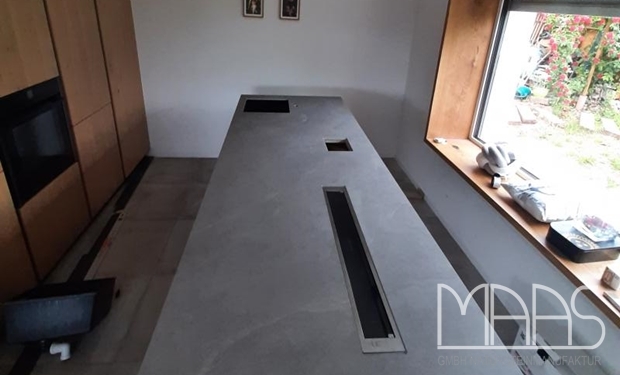 Ansbach Level Keramik Arbeitsplatte Slate Grey