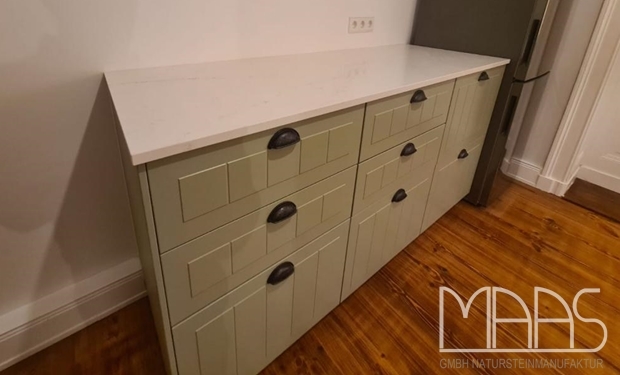Berlin IKEA Küche mit Silestone Arbeitsplatten Ethereal Glow