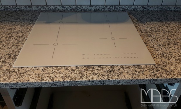 Düren IKEA Küche mit Granit Arbeitsplatten Bianco Sardo