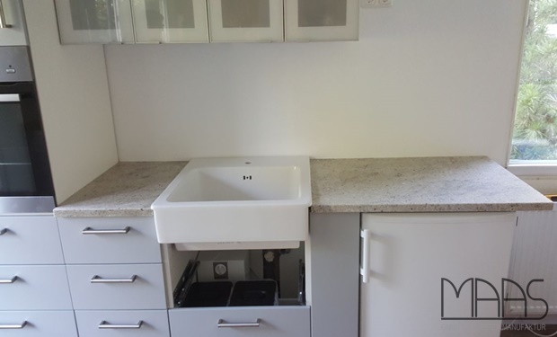 Köln IKEA Küche mit Granit Arbeitsplatten Kashmir White