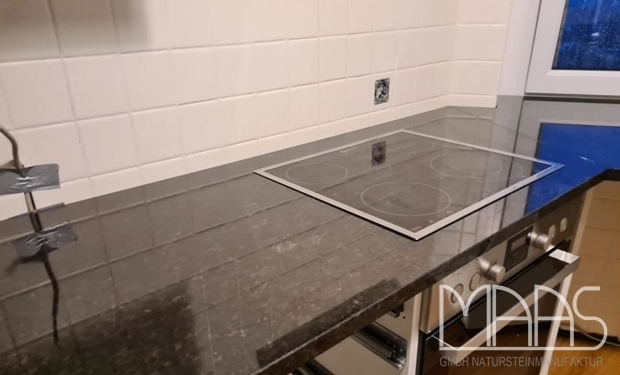 Köln IKEA Küche mit Granit Arbeitsplatten Black Pearl