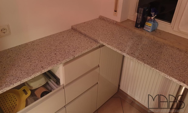 Neubiberg Granit Arbeitsplatten Blanco Cristal Extra