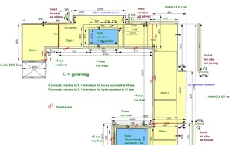 CAD Zeichnung der Küche in Achim