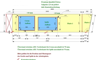 CAD Zeichnung der Küche in Alfter