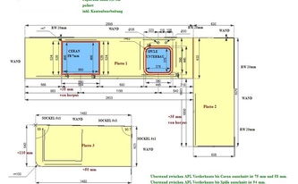CAD Zeichnung der Küche in Alfter