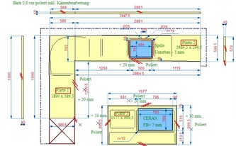 CAD Zeichnung der Küche in Alfter