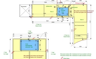 CAD Zeichnung der Küche in Altötting