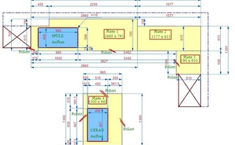 CAD Zeichnung der  Granit Arbeitsplatten Star Galaxy