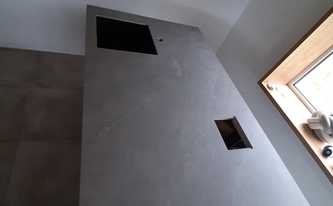 Level Keramik Arbeitsplatte Slate Grey mit Ausschnitten