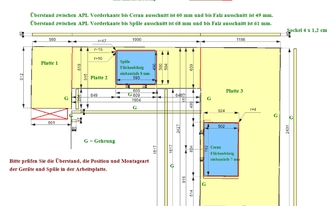 CAD Zeichnung der Küche in Bad Honnef