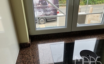 Granit Wischleisten Rosso Balmoral in Bad Nauheim montiert