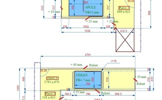 CAD Zeichnung der Granit Arbeitsplatten Rosa Beta