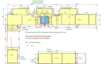 CAD Zeichnung der Küche in Bad Zwischenahn