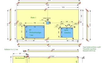 CAD Zeichnung der Küche in Bamberg