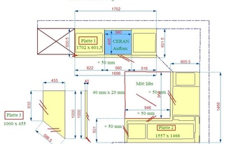 CAD Zeichnung der Granitplatten