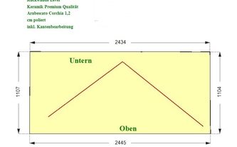 CAD Zeichnung der Rückwand in Bergisch Gladbach