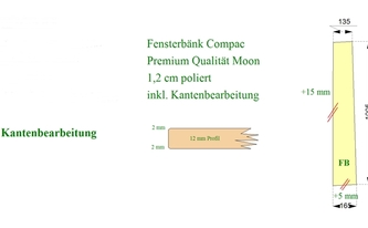 Zeichnung der Fensterbank in Berlin