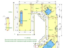 CAD Zeichnung der großzügigen Küche in Berlin