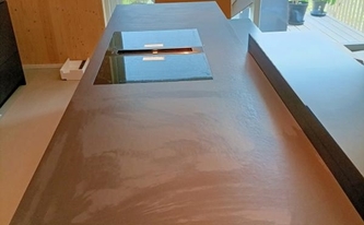 Kücheninsel mit Dekton Arbeitsplatte Sirius