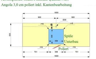 CAD Zeichnung der Büroküche in Berlin