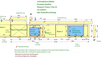 CAD Zeichnung der Küchenzeile in Berlin