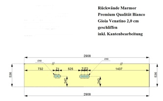 CAD Zeichnung der Rückwand