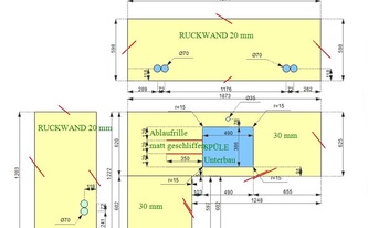 CAD Zeichnung der Küche in Berlin