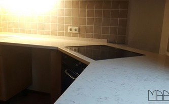 Schrägschnitte in der Silestone Arbeitsplatte