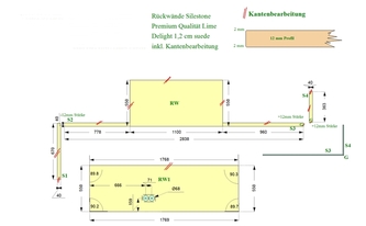 Zeichnung der Rückwände in Berlin