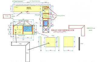 CAD Zeichnung der Granit Alexander Black Arbeitsplatten