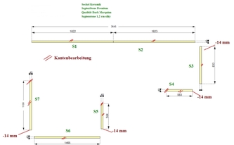 CAD Zeichnung der Wischleisten 