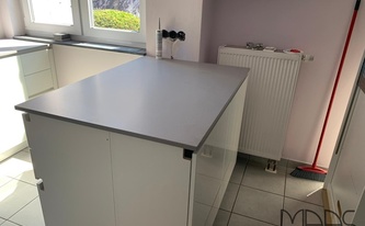 Caesarstone Arbeitsplatten 4003 Sleek Concrete in Bonn montiert