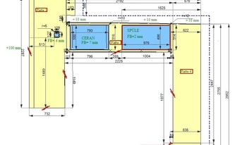 CAD Zeichnung der Küche in Bonn