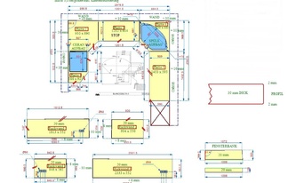 CAD Zeichnung der Devil Black Granit Arbeitsplatten und Rückwände