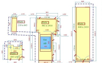 CAD Zeichnung der Granit Arbeitsplatten Kingston Black