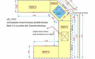 Granit Arbeitsplatten - Produktionsplan