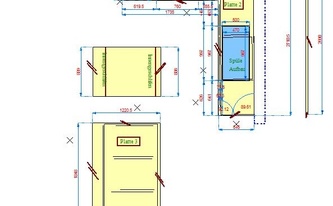 CAD Zeichnung der IKEA Küche in Bonn