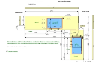 CAD Zeichnung der IKEA Küche in Bonn