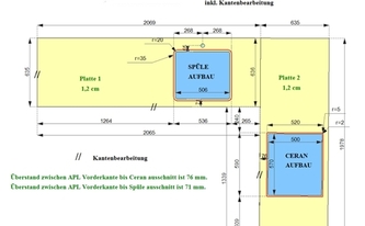 CAD Zeichnung der Küche in Bonn