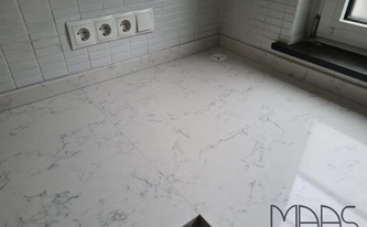 Marmoroptik der Silestone Arbeitsplatten Lagoon