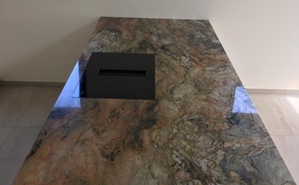 Kücheninsel mit Granit Arbeitsplatte Fusion