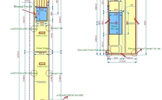 CAD Zeichnung der Granit Arbeitsplatten und Wischleisten Devil Black