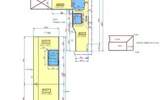 CAD Zeichnug der Keramikarbeitsplatten für Bornheim