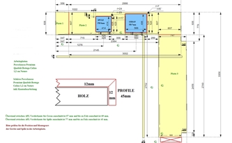 CAD Zeichnung der L-Küche in Bornheim