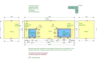 CAD Zeichnung der Kücheninsel in Bornheim