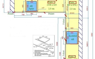 CAD Zeichnung der Schiefer Iron Black Arbeitsplatten