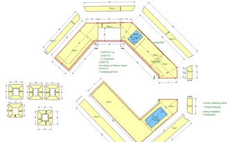 CAD Zeichnung der Outdoor Küche