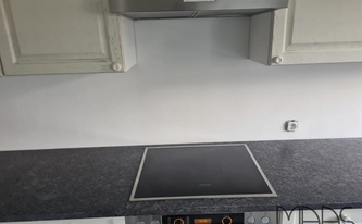 Kochfeld in der Granit Arbeitsplatte Steel Grey
