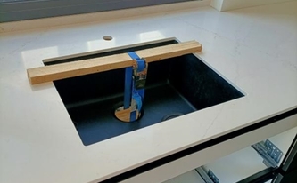 Silestone Arbeitsplatte Ethereal Glow mit Unterbauspüle